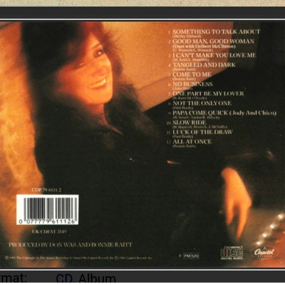 2 Bonnie Raitt CDs The Bonnie Raitt Collection 1990 & Luck of the Draw 1991 - Picture 13 of 13